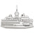 Wash State Ferry Charm In 14K White Gold