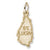 St. Lucia Map charm in Yellow Gold Plated hide-image