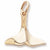 Whale Tail charm in Yellow Gold Plated hide-image