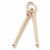 Drum Sticks charm in Yellow Gold Plated hide-image