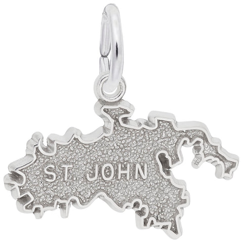 St John Charm In 14K White Gold