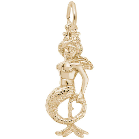 Mermaid Charm in Yellow Gold Plated
