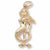 Mermaid charm in Yellow Gold Plated hide-image