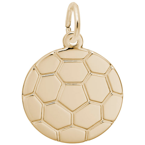 Soccer Ball Charm in Yellow Gold Plated