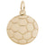 Soccer Ball Charm in Yellow Gold Plated