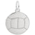 Volleyball Charm In 14K White Gold