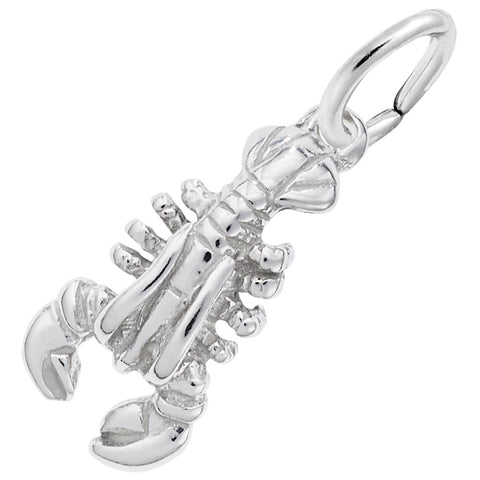 Lobster Charm In Sterling Silver