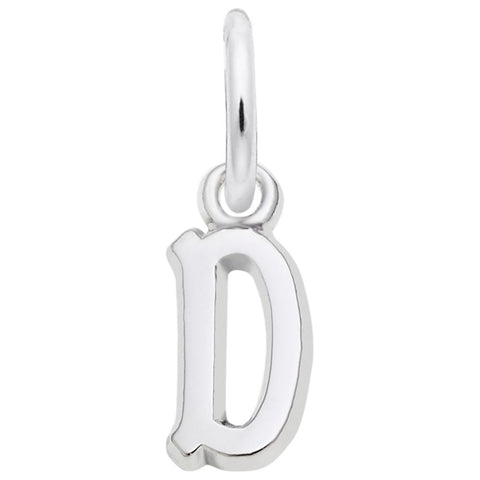 Initial D Charm In Sterling Silver