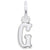 Initial G Charm In Sterling Silver