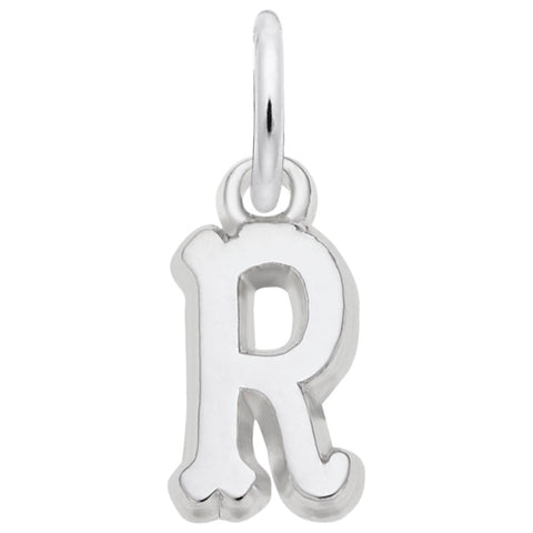 Initial R Charm In Sterling Silver