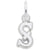 Initial S Charm In 14K White Gold