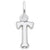 Initial T Charm In 14K White Gold