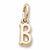 Initial B charm in Yellow Gold Plated hide-image