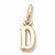 Initial D charm in 14K Yellow Gold