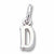 Initial D charm in 14K White Gold hide-image