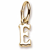 Initial E charm in Yellow Gold Plated hide-image