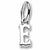 Initial E charm in 14K White Gold hide-image