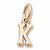 Initial K charm in 14K Yellow Gold