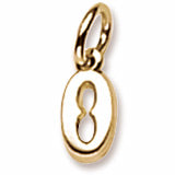 Initial O charm in Yellow Gold Plated hide-image