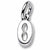 Initial O charm in 14K White Gold hide-image