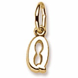 Initial Q charm in 14K Yellow Gold