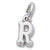 Initial R charm in Sterling Silver hide-image