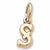 Initial S charm in Yellow Gold Plated hide-image