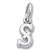 Initial S charm in 14K White Gold hide-image