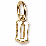 Initial U charm in Yellow Gold Plated hide-image