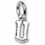 Initial U charm in 14K White Gold hide-image