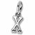 Initial X charm in 14K White Gold hide-image