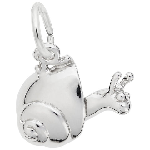 Snail Charm In Sterling Silver