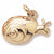 Snail charm in Yellow Gold Plated hide-image