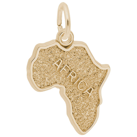 Africa Charm in Yellow Gold Plated
