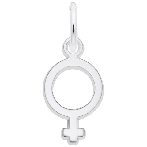 Female Symbol Charm In Sterling Silver