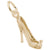 High Heel Shoe Charm in Yellow Gold Plated
