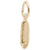 Ballet Shoe Charm in Yellow Gold Plated
