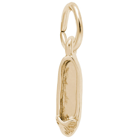Ballet Shoe Charm In Yellow Gold