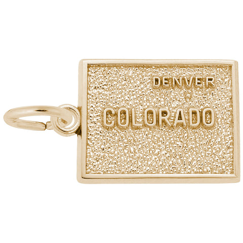 Denver Colorado Charm In Yellow Gold