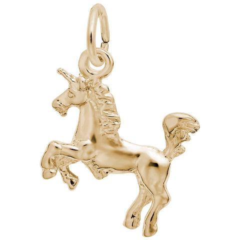 Unicorn Charm In Yellow Gold