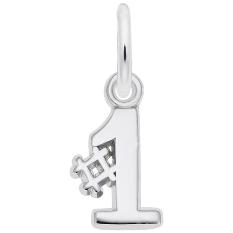#1 Charm In Sterling Silver