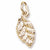 Tobacco Leaf charm in Yellow Gold Plated hide-image