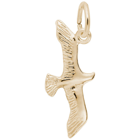 Seagull Charm in Yellow Gold Plated