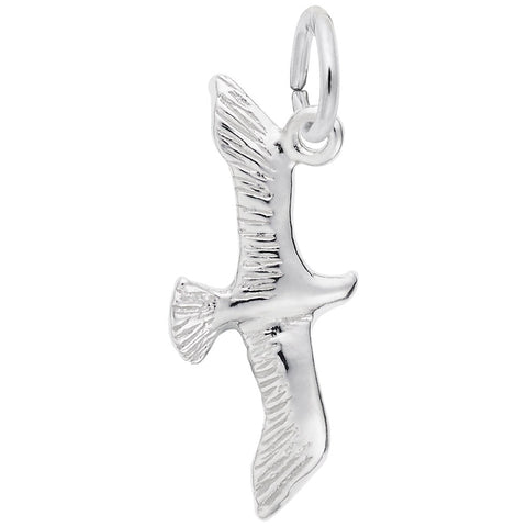 Seagull Charm In Sterling Silver