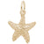 Starfish Charm in Yellow Gold Plated