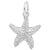 Starfish Charm In 14K White Gold