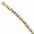 10K Yellow Gold with Rhodium Diamond-Cut Bracelet