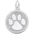 Pawprint Charm In 14K White Gold