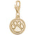Paw Print Charm in Yellow Gold Plated