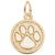 Paw Print Charm in Yellow Gold Plated
